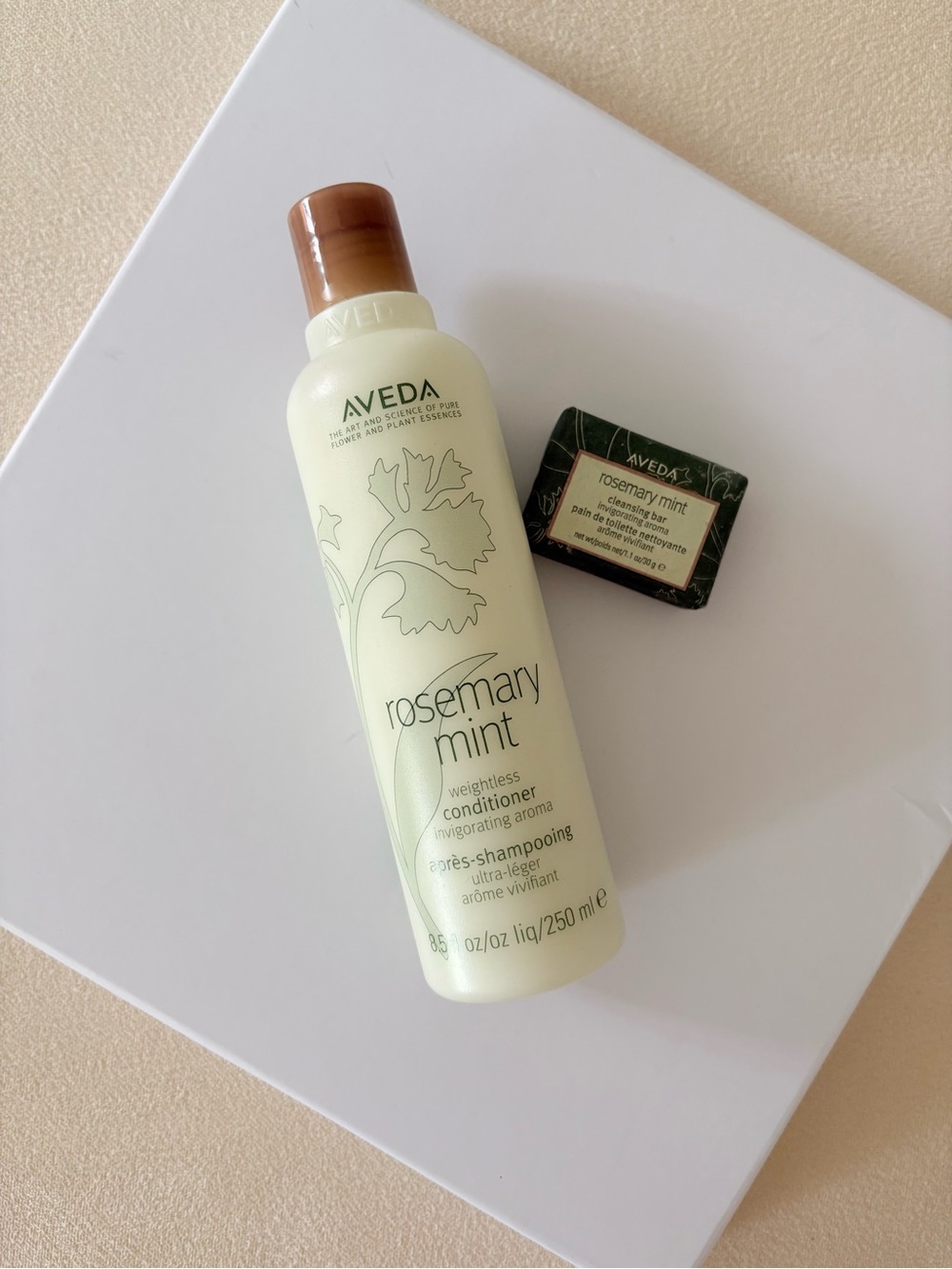 AVEDA Rosemary Mint Conditioner + Mini Cleansing Bar Bundle – Brand New